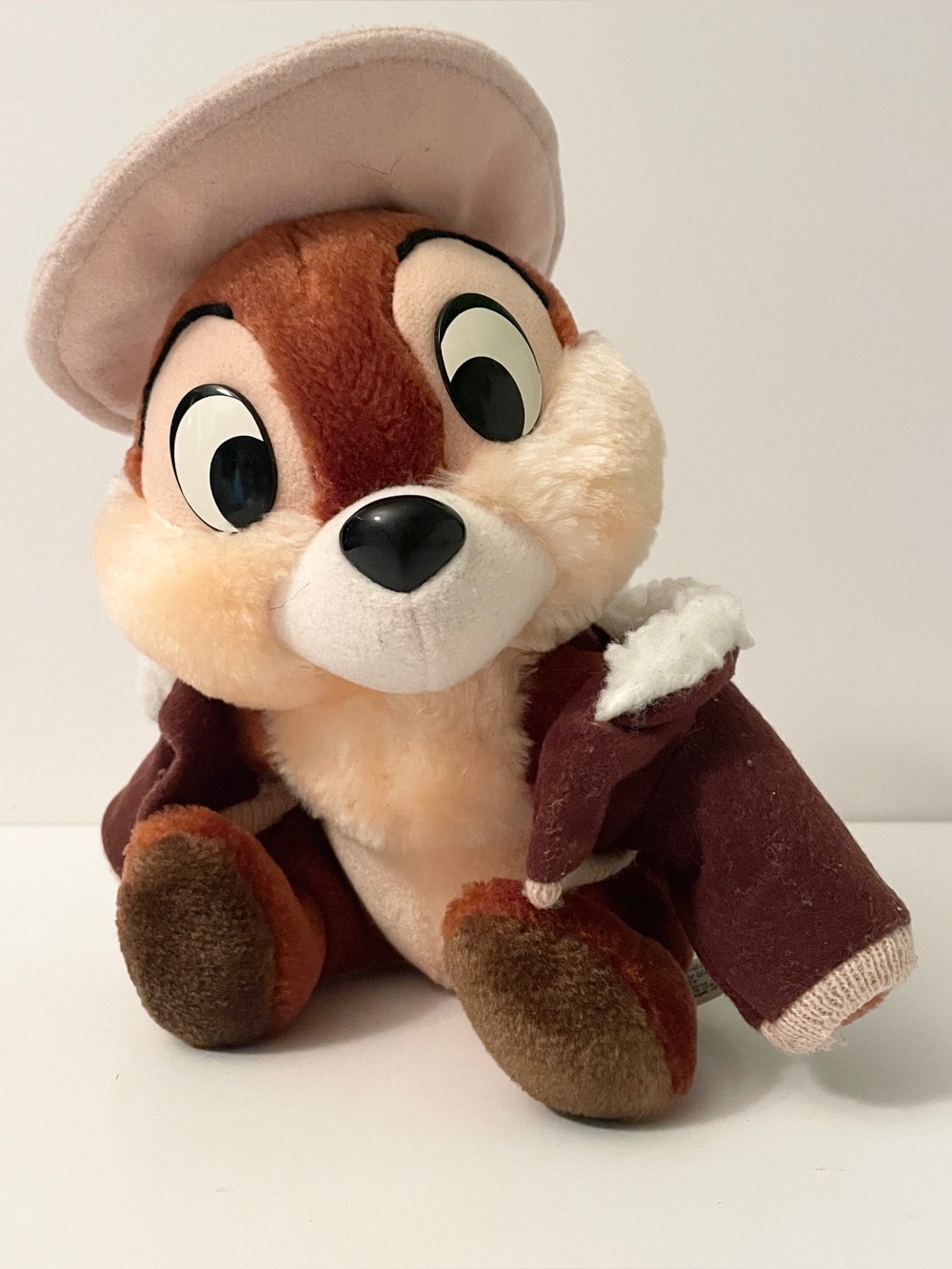 Vintage Disney Chip 'n Dale Rescue Rangers Dale Plush Hat Jacket 9"